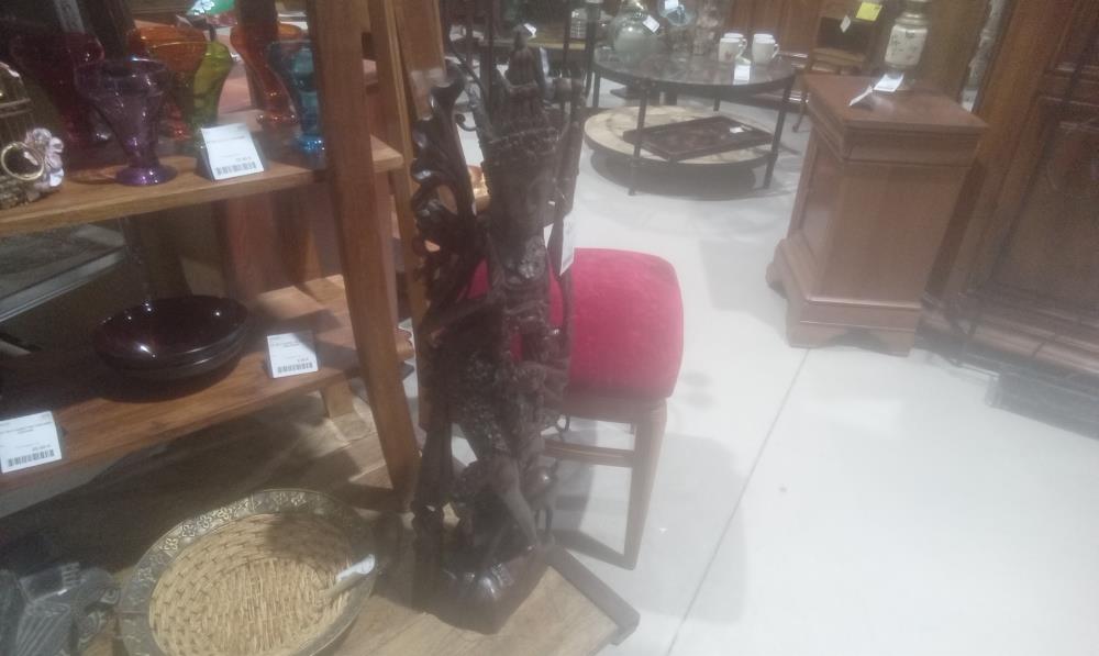 SUJET BALINAISE EN TECK MASSIF EN L'ETAT