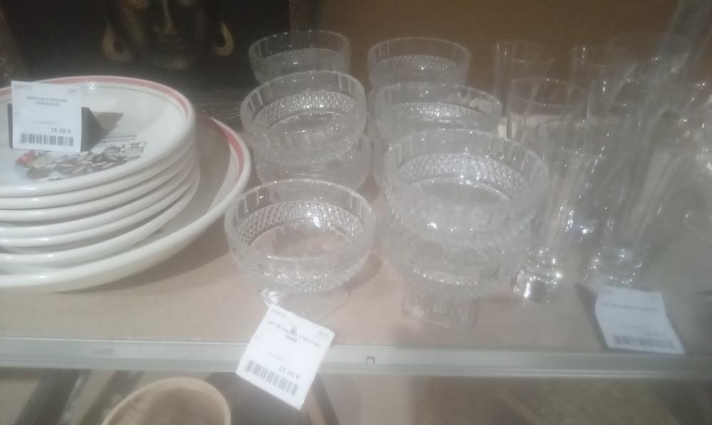 LOT DE COUPES  A FRUIT EN VERRE