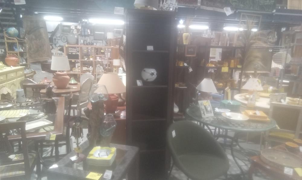 ETAGERE PIN MASSIF TEINTEE WENGE