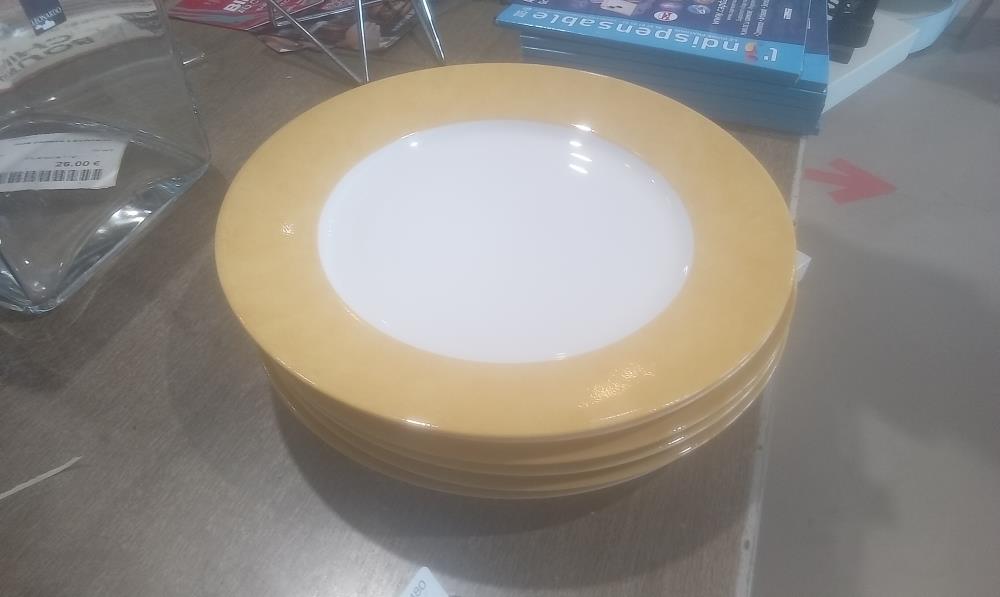 LOT D'ASSIETTES PORCELAINE DE LIMOGES MODELE ECLAT