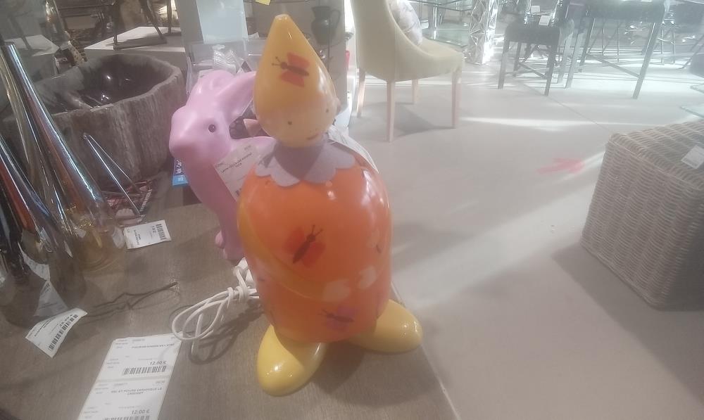 LAMPE DE CHEVET L'OISEAU BATEAU PIED EN L'ETAT