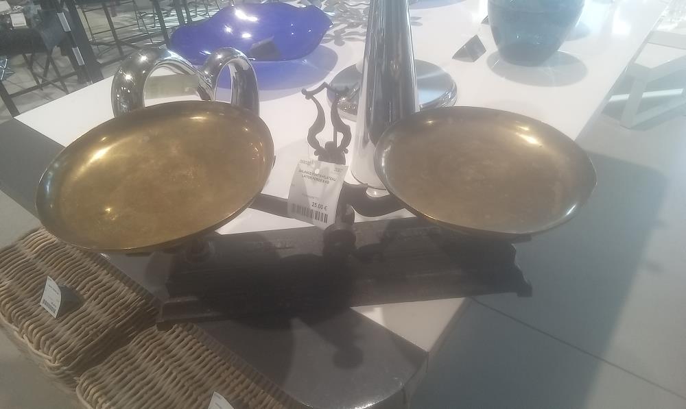 BALANCE FONTE+PLATEAU LAITON FORCE 5 KG
