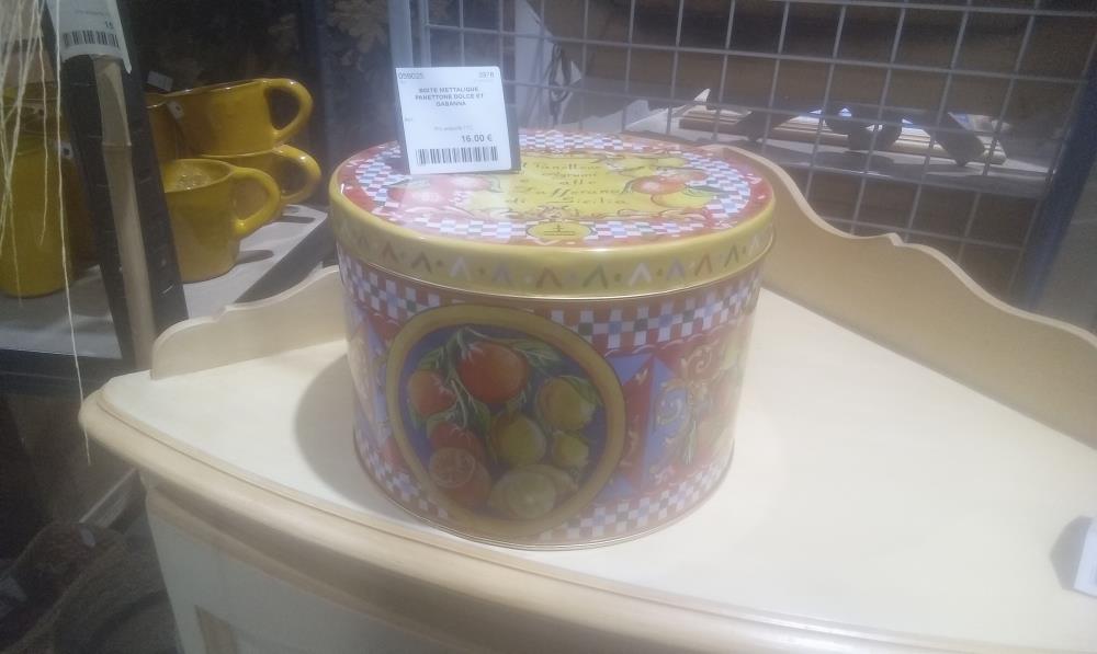 BOITE METTALIQUE PANETTONE DOLCE ET GABANNA