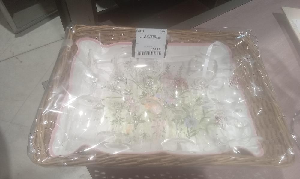 SET VERRE DEGUSTATION+PANIER