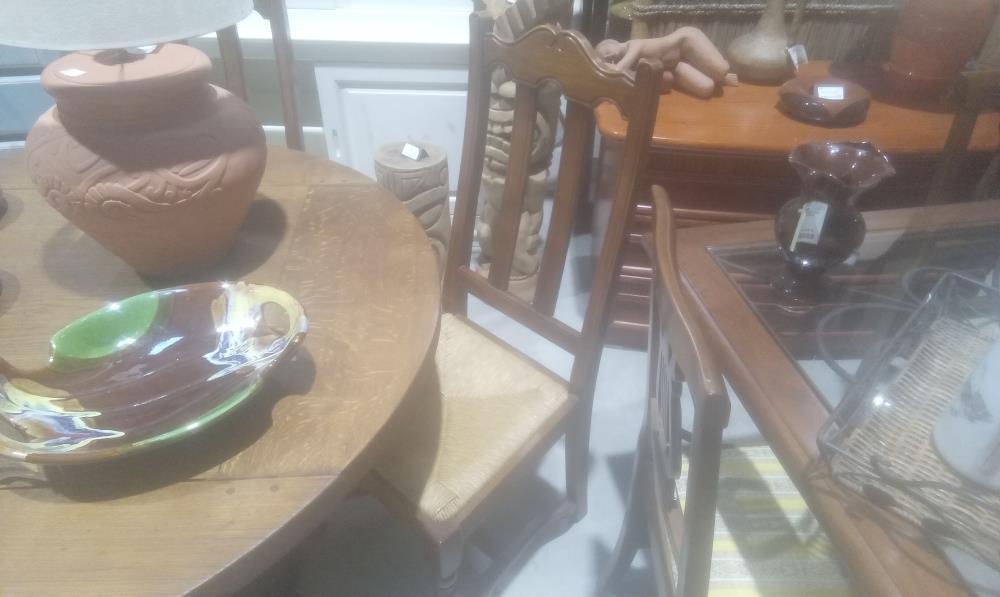 LOT DE 6 CHAISES PAILLEES RUSTIQUE