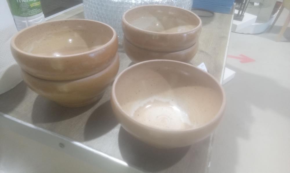 LOT DE 5 BOLS  A SOUPE EN GRES