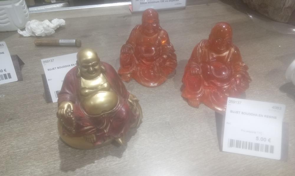 SUJET BOUDDHA EN RESINE 