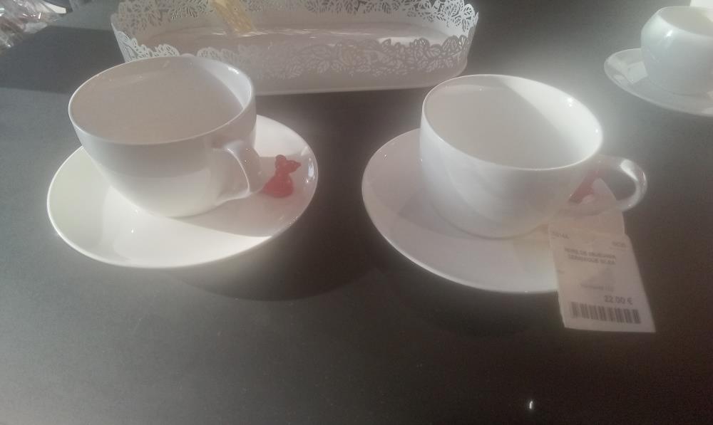 PAIRE DE DEJEUNER CERAMIQUE SILEA