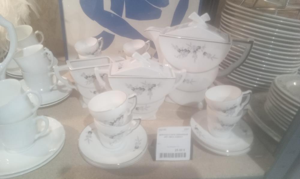 SERVICE A CAFE CERAMIQUE ART DECO CZECKY