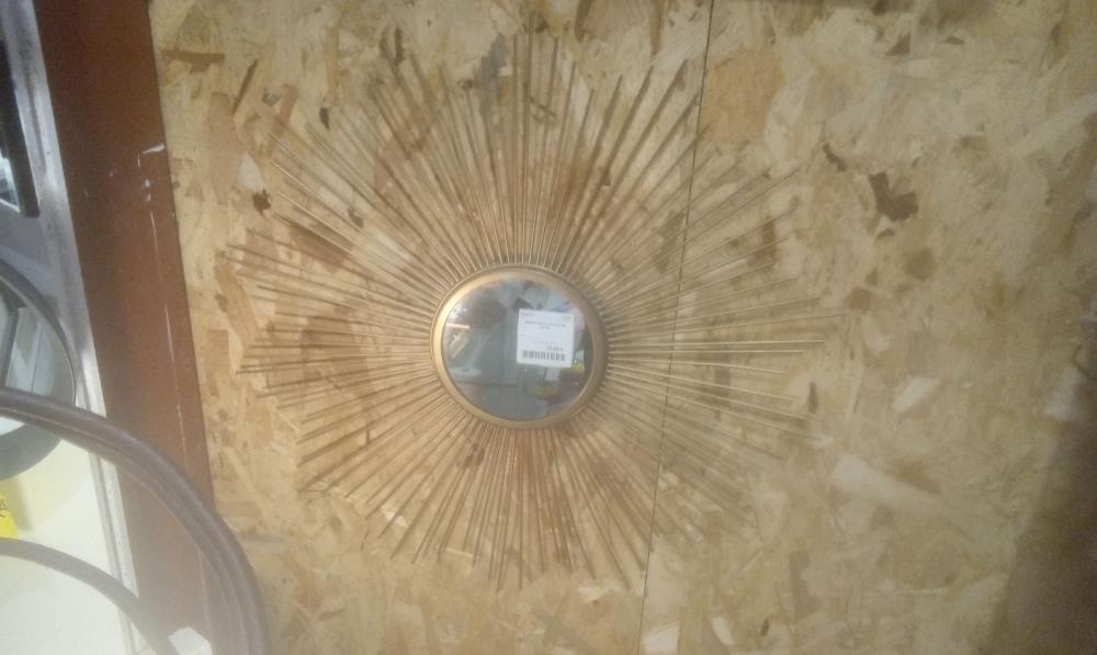 MIROIR METAL SOLEIL EN L'ETAT