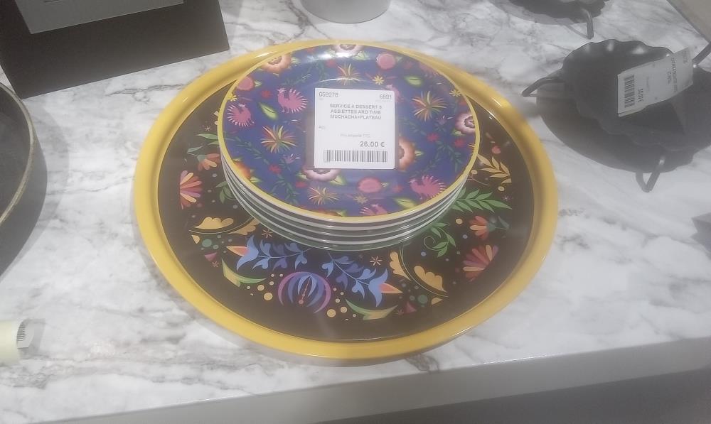 SERVICE A DESSERT 5 ASSIETTES ARD TIME MUCHACHA+PLATEAU