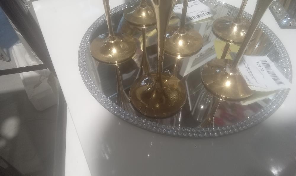 PLATEAU VERRE AVEC FRISE  STRASSE