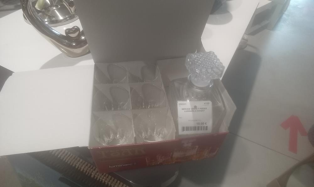 SERVICE VERRE 7 PIECES LUMINARC A WHISKY