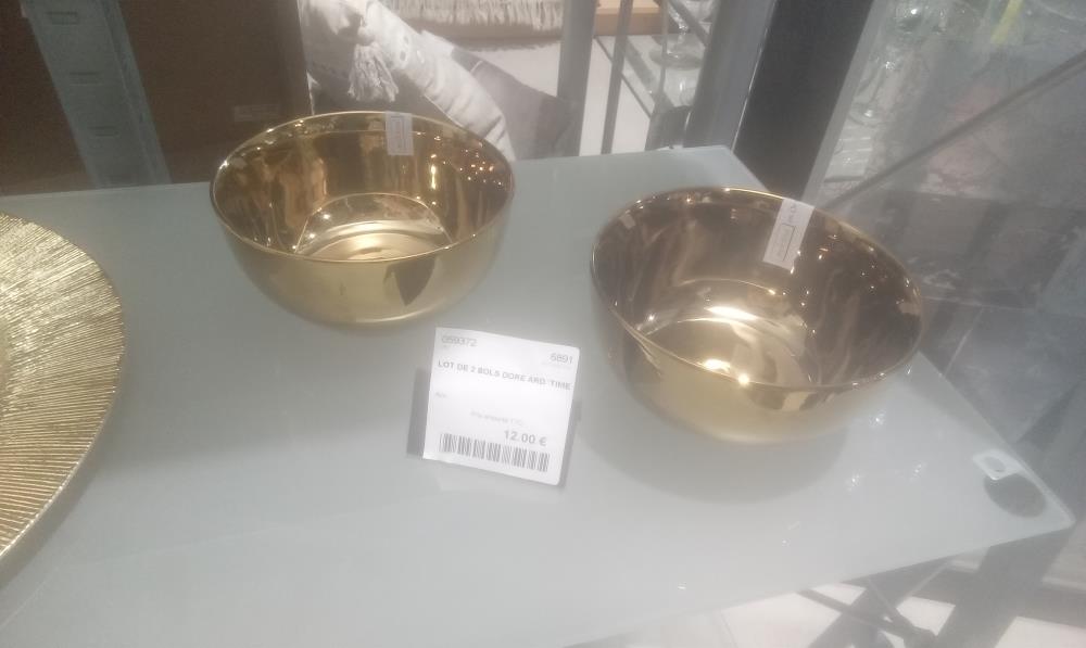 LOT DE 2 BOLS DORE ARD 'TIME