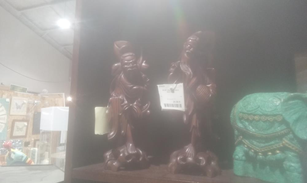 SUJET ASIATIQUE BOIS EXOTIQUE