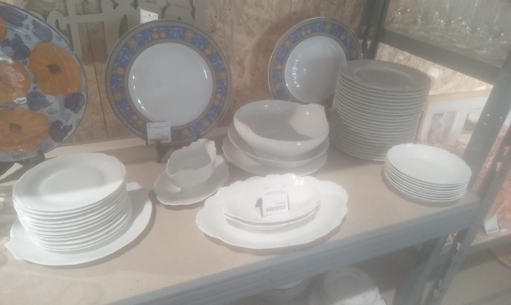 SERVICE PORCELAINE LIMOGES+SOLOGNE BLANCHE