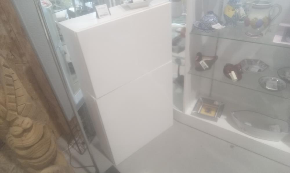 MEUBLE MURALE LAQUE BLANC EN 2 PARTIES