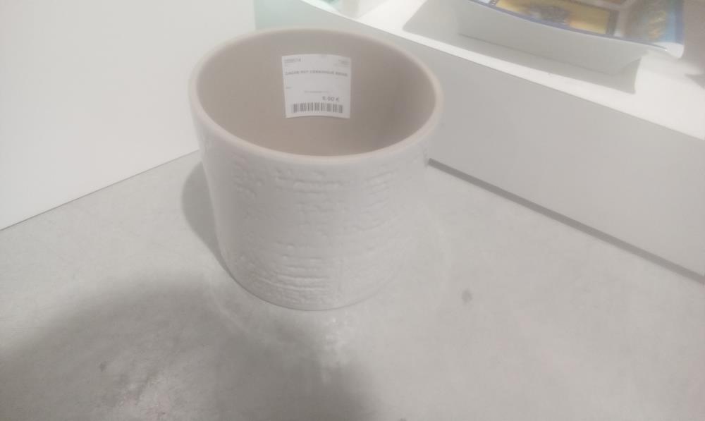 CACHE POT CERAMIQUE BEIGE
