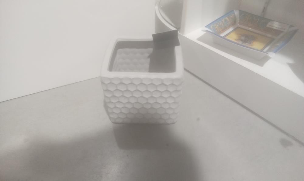 CACHE POT CERAMIQUE GRIS GM