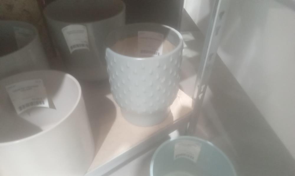 CACHE POT CERAMIQUE GRIS