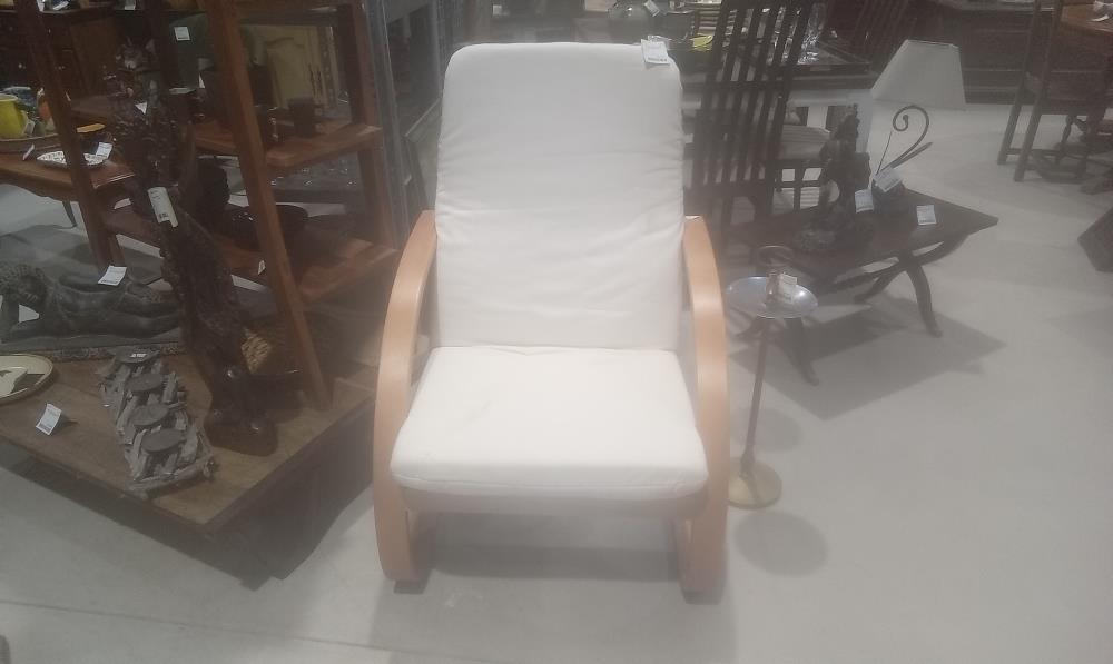 FAUTEUIL IKEA HOUSSE BLANCHE EN L'ETAT