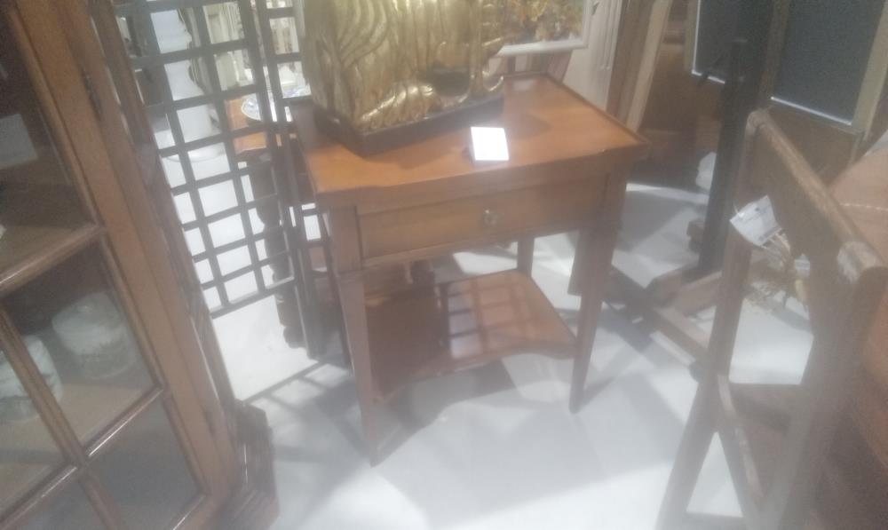 CONSOLE MERISIER MASSIF 1 TIROIR+1 TABLETTE