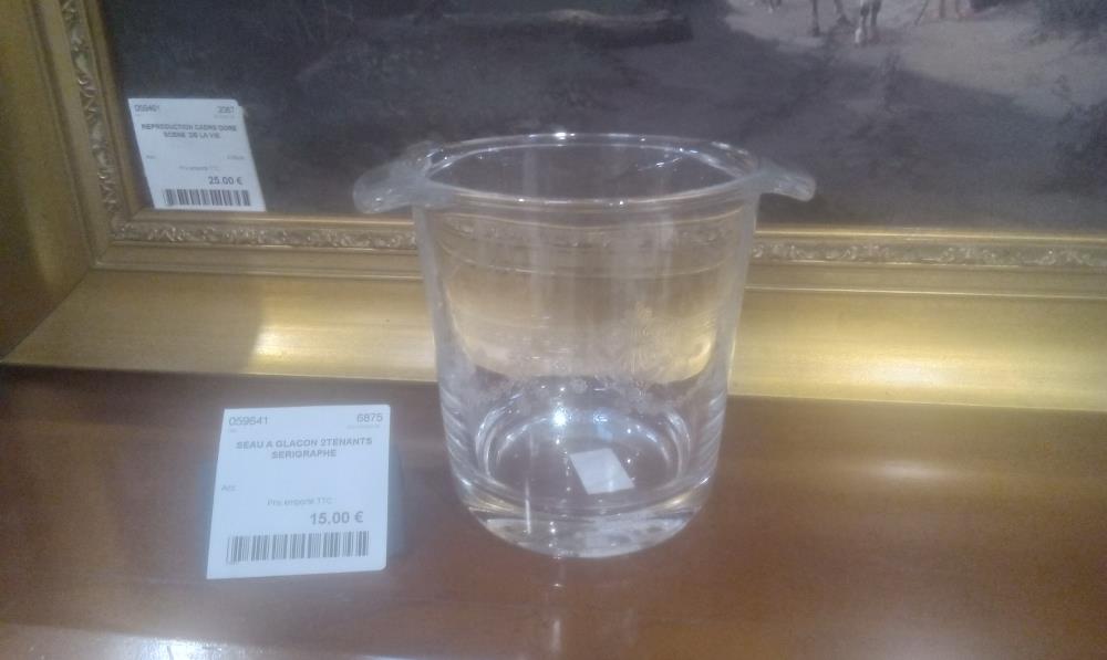 SEAU A GLACON 2TENANTS SERIGRAPHE