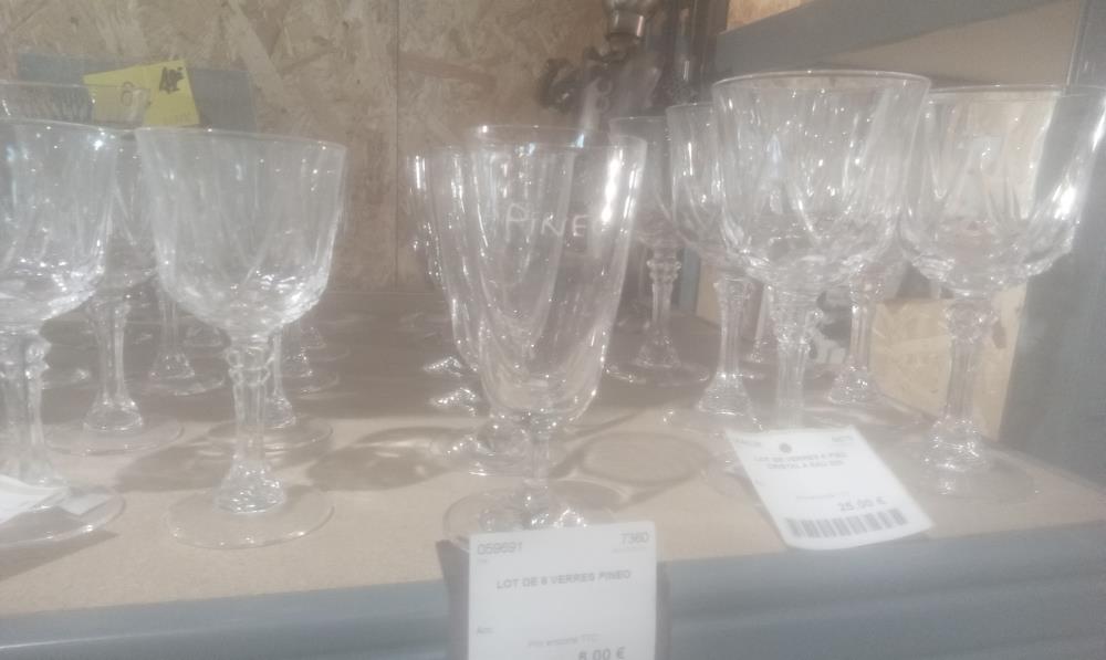LOT DE 6 VERRES PINEO