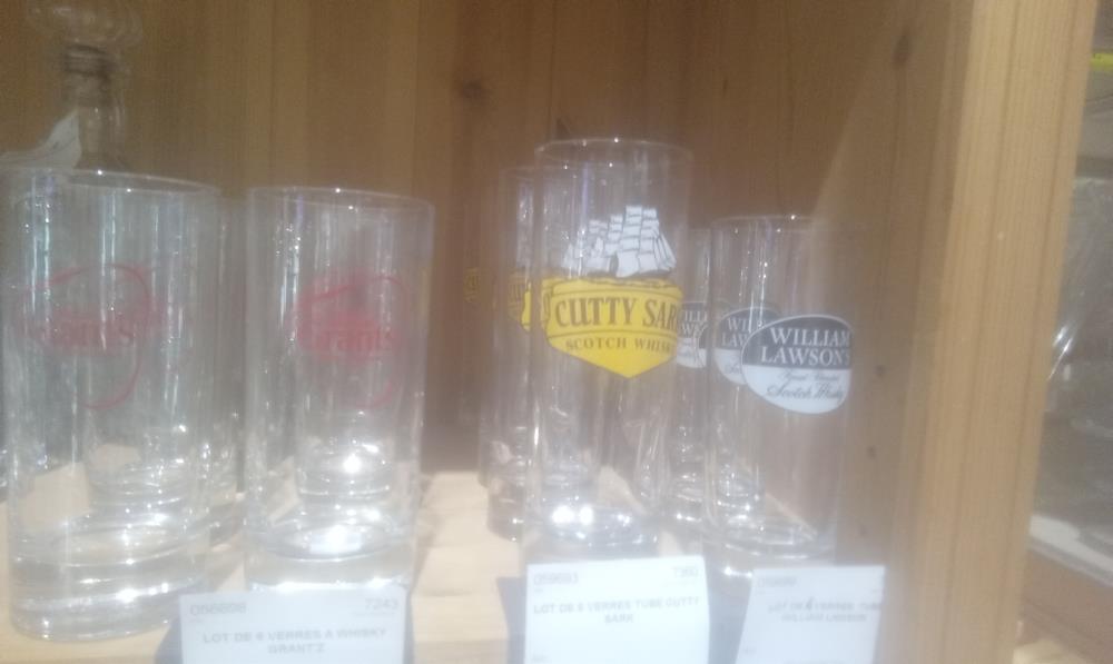 LOT DE 5 VERRES TUBE CUTTY SARK