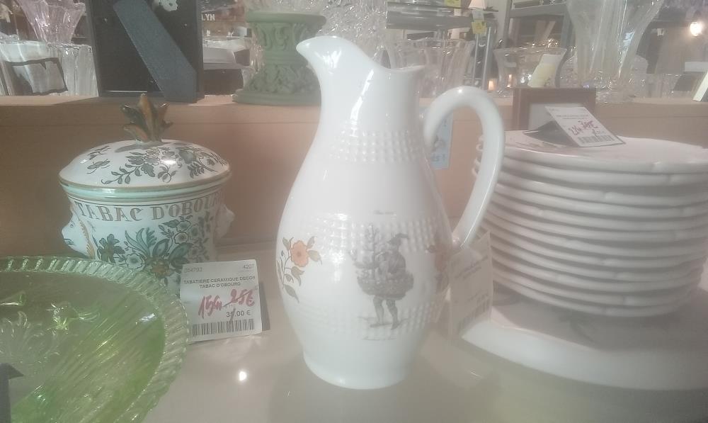 PICHET PORCELAINE 1ANSE DECOR FLORAL 