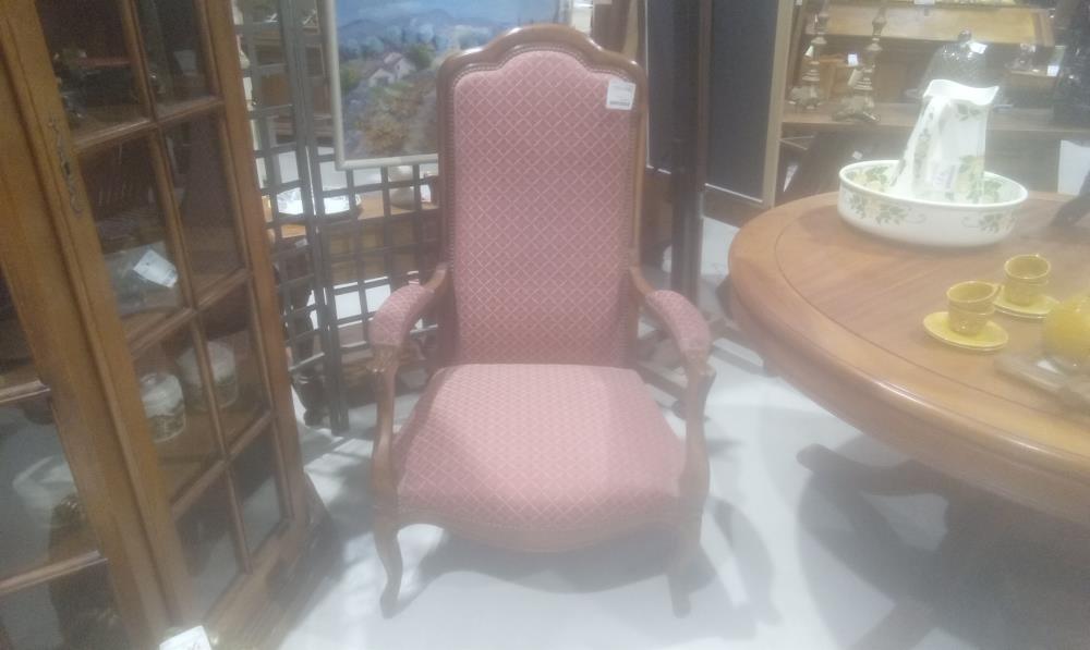 VOLTAIRE CHENE MASSIF TISSUS FLEURI ROUGE