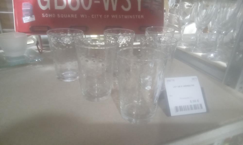LOT DE 6 VERRES PM