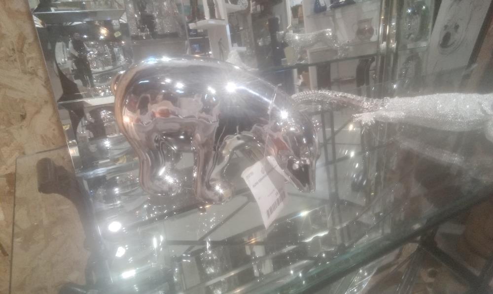 OURS CERAMIQUE ARGENTE