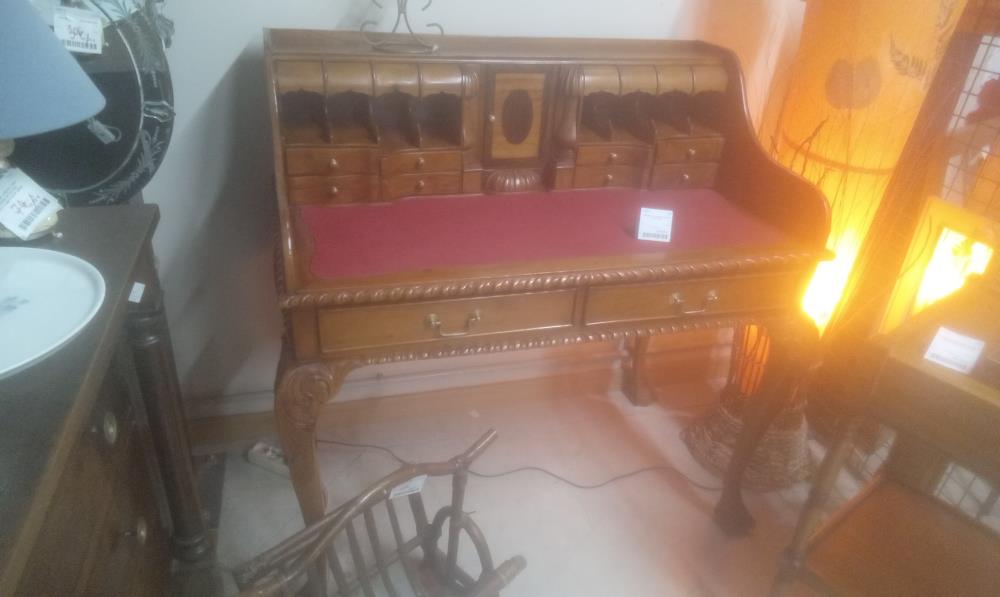 BUREAU EN 2 PARTIES BOIS EXOTIQUE