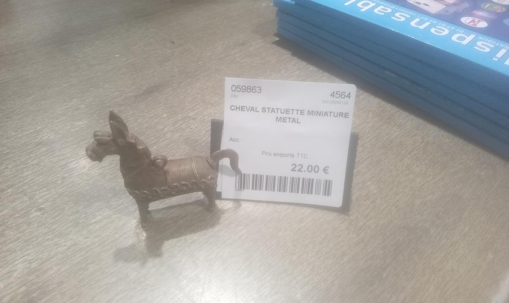 CHEVAL STATUETTE MINIATURE METAL