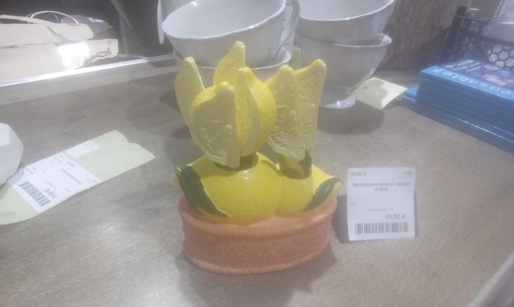 NECESSAIRE RESINE  DECOR CITRON
