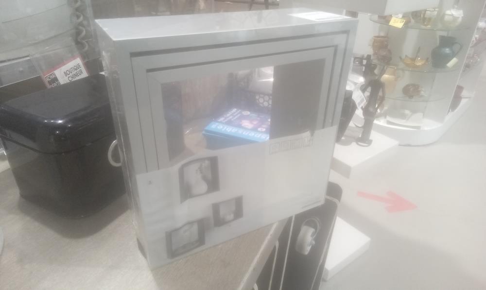 LOT DE 3 ETAGERE MURALES TEINTE METAL