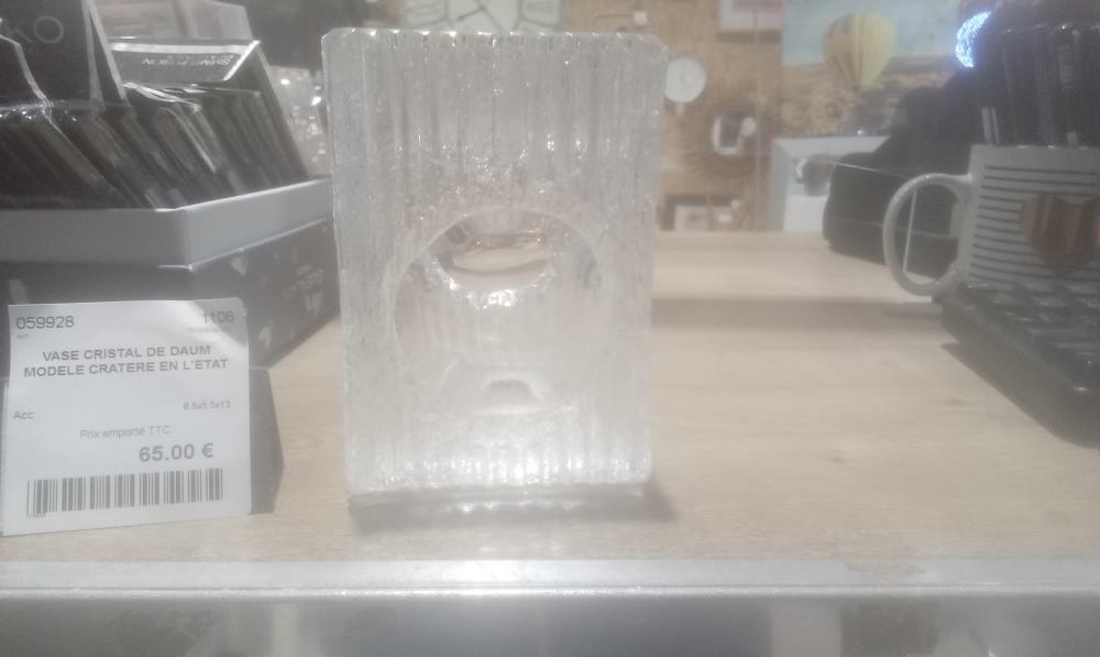 VASE CRISTAL DE DAUM MODELE CRATERE EN L'ETAT