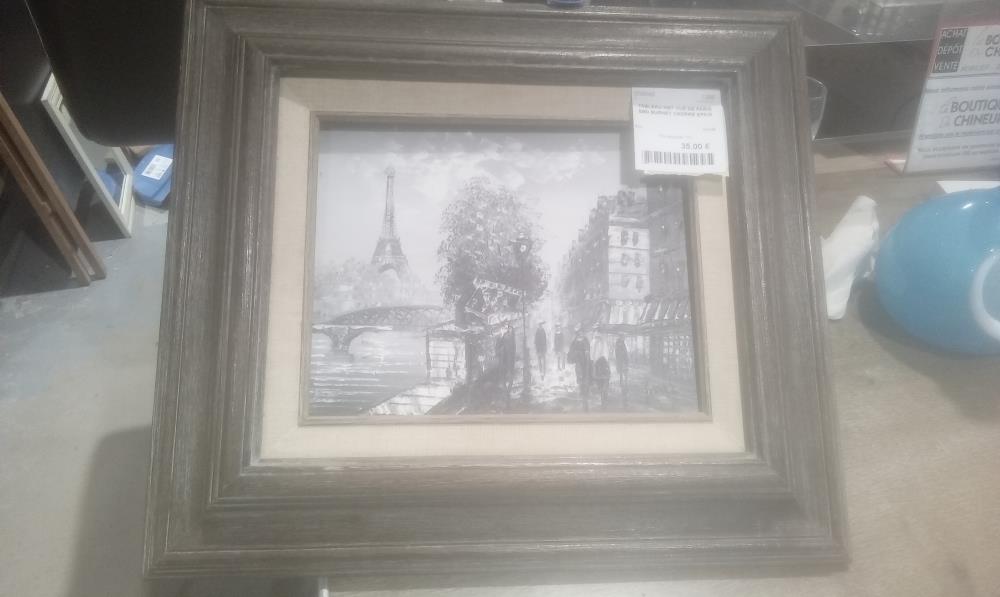 TABLEAU HST VUE DE PARIS SBD BURNET CADRRE EPAIS