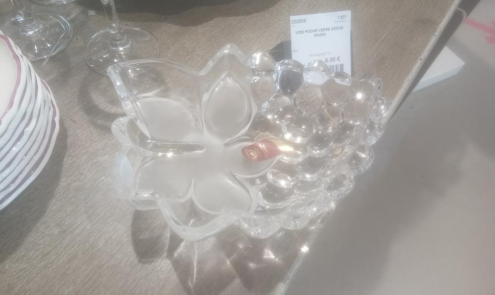 VIDE POCHE VERRE DECOR RAISIN