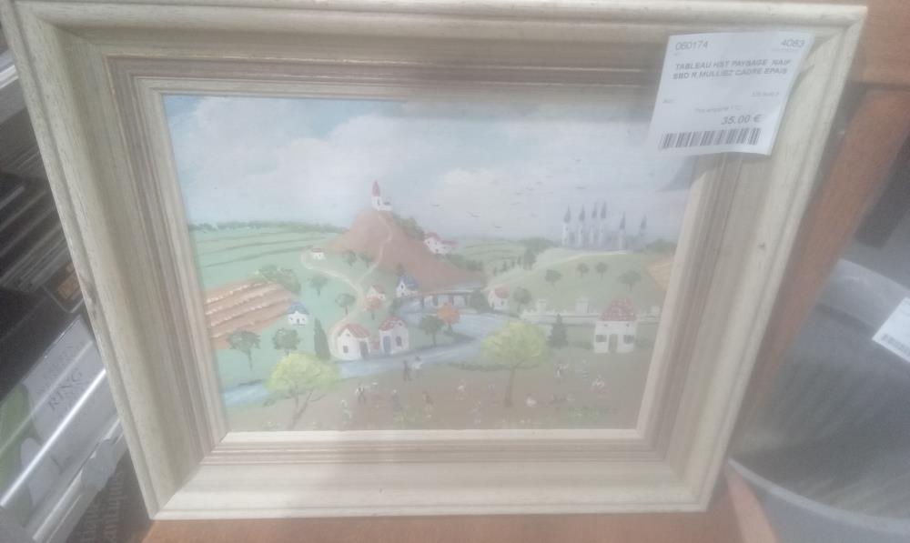TABLEAU HST PAYSAGE  NAIF SBD R.MULLIEZ CADRE EPAIS