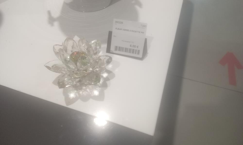 FLEUR VERRE A FACETTE PM