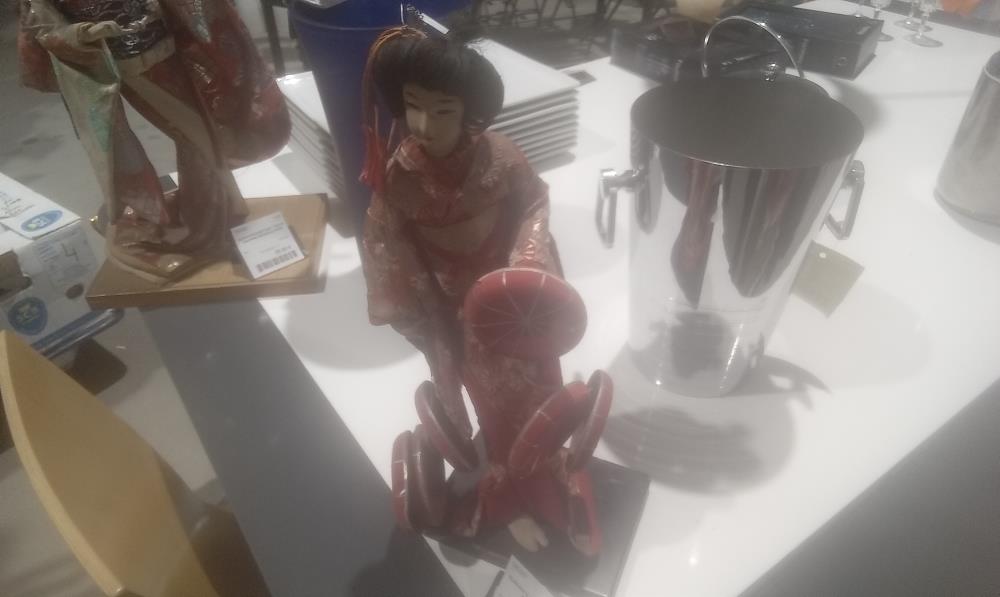 ELEGANTE TISSUS ASIATIQUE ROBE ROUGE