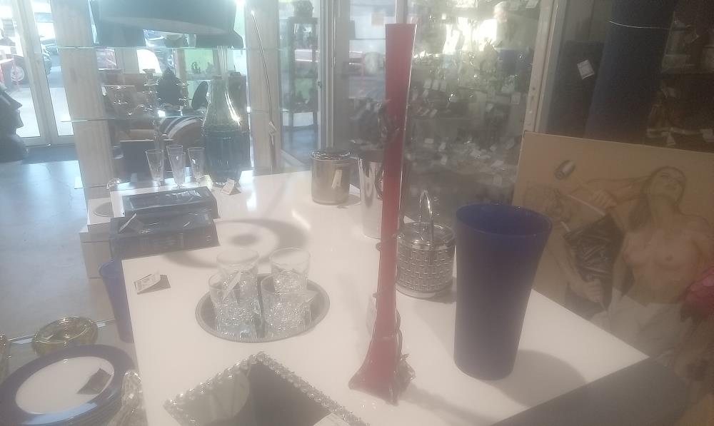 SOLIFLORE ROUGE ENTRELACE ETAIN ET FLEUR