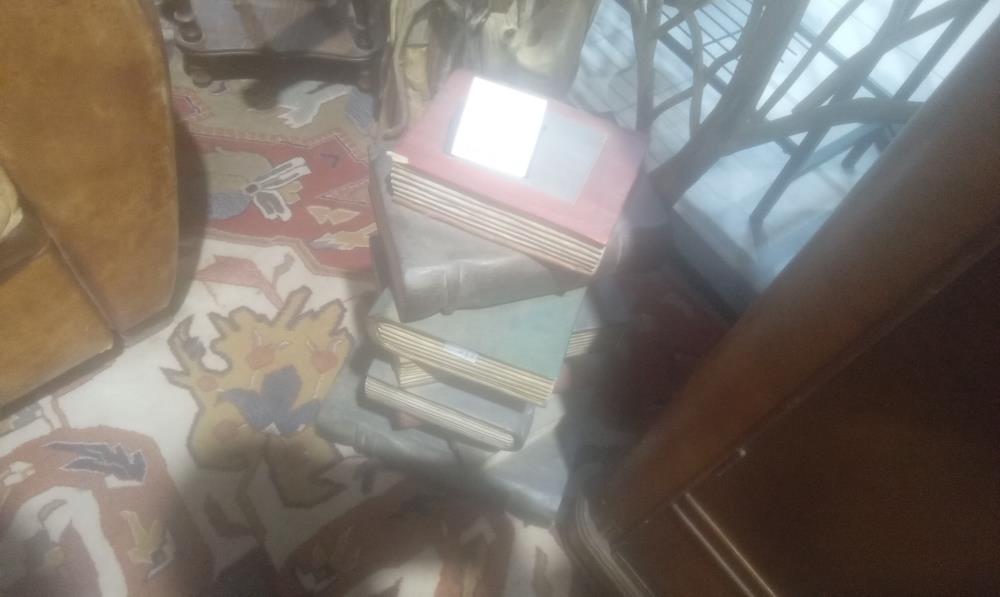 SELETTE DE LIVRES MULTICOLORES BOIS EXOTIQUE