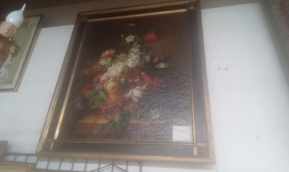 TABLEAU BOUQUET DE FLEUR CADRE 2 TONS