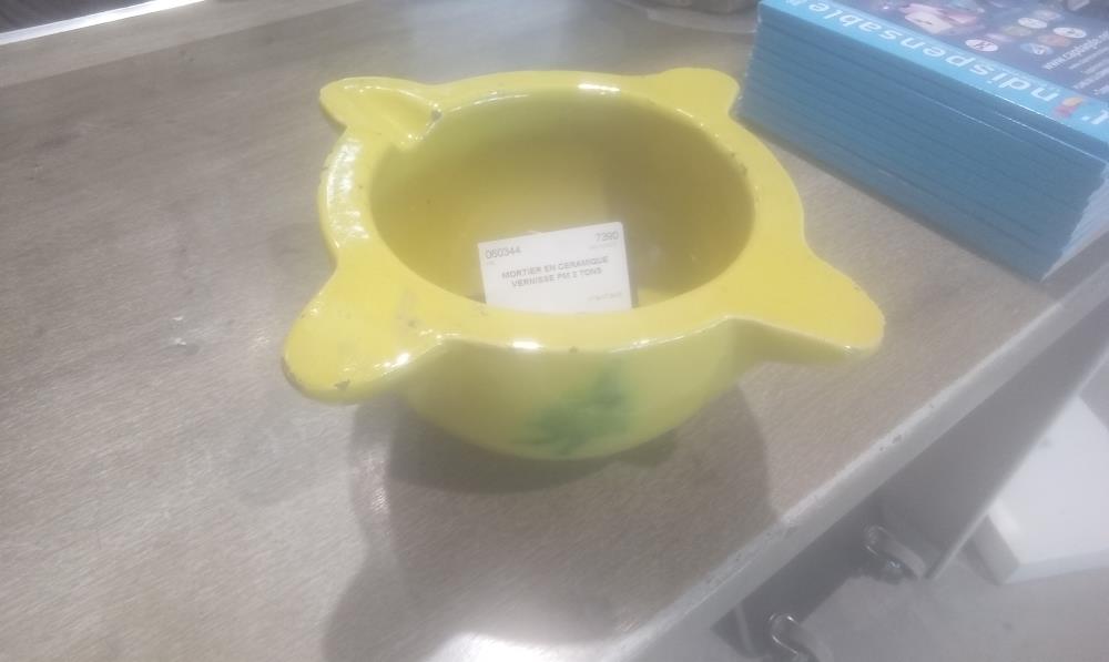 MORTIER EN CERAMIQUE VERNISSE PM 2 TONS