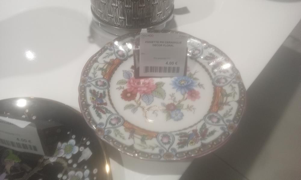 ASSIETTE PM CERAMIQUE DECOR FLORAL