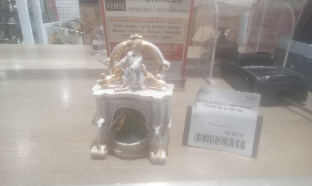 BOITE A BIJOUX CERAMIQUE FOYER EN 2 PARTIES