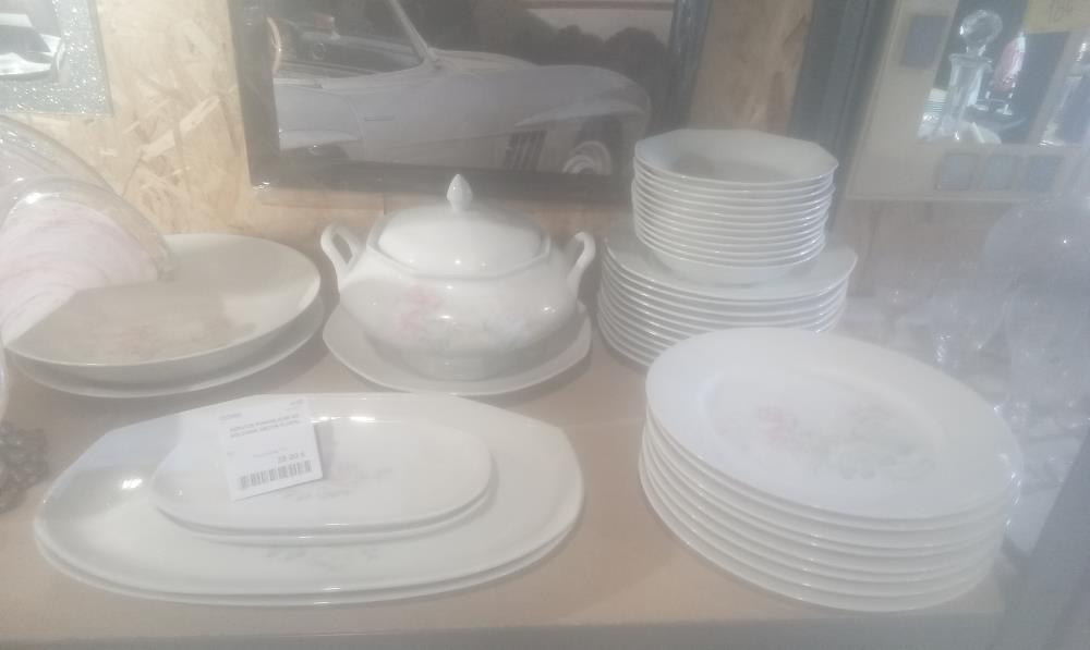 SERVICE PORCELAINE DE SOLOGNE DECOR FLORAL